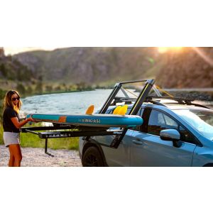 Dropracks 1600mm Elevating Roof Racks with Thule 7104 Legs for Great Wall Steed 4dr Ute with Raised Roof Rail (2016 to 2023) - Raised Rail Mount