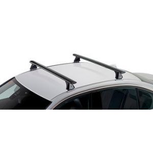 CRUZ Airo X Black 2 Bar Roof Rack for Jeep Compass MK 5dr SUV with Bare Roof (2007 to 2016) - Factory Point Mount