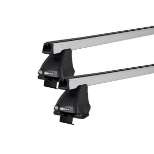 Rhino Rack JA3608 Heavy Duty 2500 Silver 2 Bar Roof Rack for FORD Courier 4dr Ute with Bare Roof (1999 to 2006)