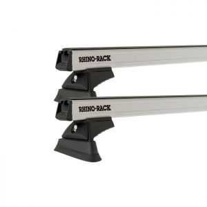 Rhino Rack JB0045 Heavy Duty RCL Trackmount Silver 2 Bar Roof Rack for HOLDEN Combo 2dr Van with Bare Roof (1996 to 2002)