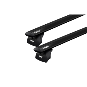 Thule 753 WingBar Evo Black 2 Bar Roof Rack for Volvo V60 5dr Wagon with Flush Roof Rail (2015 to 2018) - Flush Rail Mount