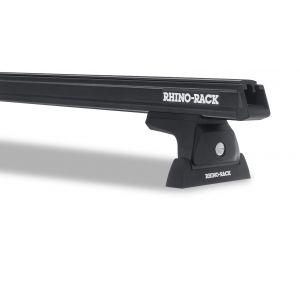 Rhino Rack JA8630 Heavy Duty RLT600 Ditch Mount Black 2 Bar Roof Rack for Mitsubishi Triton MQ-MR 2dr Extra Cab Ute with Bare Roof (2015 to 2024) - Custom Point Mount