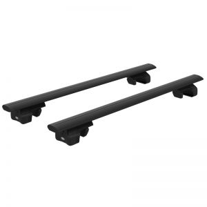 CRUZ Airo Black 2 Bar Roof Rack for Rover 75 Tourer 5dr Wagon with Raised Roof Rail (1999 to 2005) - Raised Rail Mount