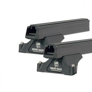 Rhino Rack JA0969 Heavy Duty RLTP Black 2 Bar Roof Rack for FIAT Ducato 2dr SWB Low Roof with Factory Mounting Point (2002 to 2007)