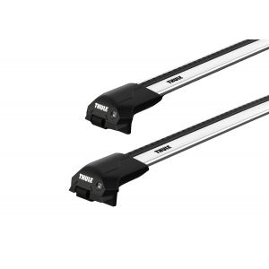 Thule WingBar Edge Silver 2 Bar Roof Rack for Volkswagen Caddy Maxi 4dr Maxi with Raised Roof Rail (2021 onwards) - Raised Rail Mount
