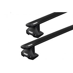 Thule 7105 WingBar Evo Black 2 Bar Roof Rack for Volkswagen Golf MK VIII 5dr Hatch with Bare Roof (2019 onwards) - Clamp Mount