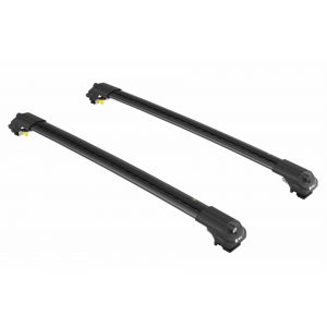 Turtle Air1 Black 2 Bar for Nissan X-Trail T32 5dr SUV with Raised Roof Rail (2014 to 2022)