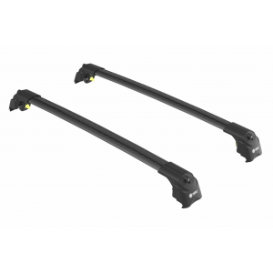 Turtle Air2 Black 2 Bar for BMW X1 F48 5dr SUV with Flush Roof Rail (2016 to 2022)