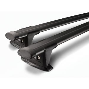 Yakima Aero ThruBar Black 2 Bar Roof Rack suits Toyota Corolla GR 5dr Hatch with Bare Roof (2023 onwards) - Clamp Mount