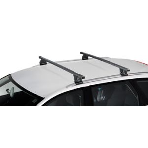 CRUZ S-FIX Black 2 Bar Roof Rack for Dacia Lodgy Stepway 5dr Wagon with Flush Roof Rail (2014 onwards) - Flush Rail Mount