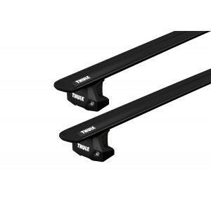 Thule WingBar Evo Black 2 Bar Roof Rack for Peugeot 5008 I 5dr SUV with Bare Roof (2010 to 2017) - Factory Point Mount