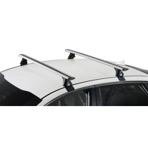 CRUZ Airo T Silver 2 Bar Roof Rack for BMW X2 F39 5dr SUV with Bare Roof (2018 onwards) - Clamp Mount