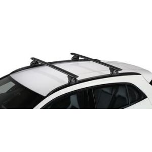 CRUZ Airo FIX Black 2 Bar Roof Rack for Seat Ibiza IV/6J ST 5dr Hatch with Flush Roof Rail (2008 to 2017) - Flush Rail Mount