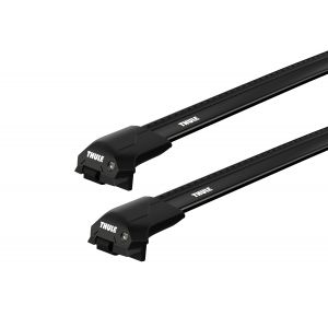 Thule WingBar Edge Black 2 Bar Roof Rack for Opel Astra 5dr Wagon with Raised Roof Rail (1992 to 1997) - Raised Rail Mount