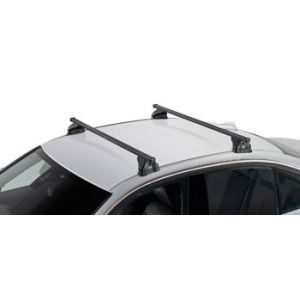 CRUZ S-FIX Black 2 Bar Roof Rack for BMW 1 Series E87 5dr Hatch with Bare Roof (2004 to 2011) - Factory Point Mount