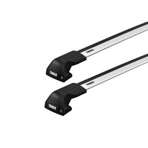 Thule WingBar Edge Silver 2 Bar Roof Rack for BMW X5 E70 5dr SUV with Flush Roof Rail (2007 to 2013) - Flush Rail Mount