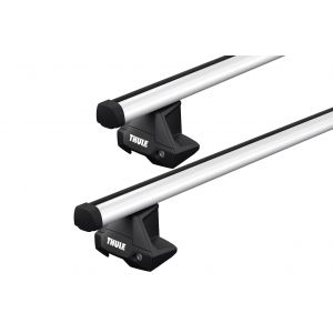 Thule ProBar Evo Silver 2 Bar Roof Rack for Porsche Panamera Sport Turismo 5dr Wagon with Bare Roof (2018 onwards) - Clamp Mount