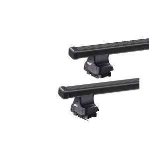 Thule 754 SquareBar Evo Black 2 Bar Roof Rack for Volvo V70 5dr Wagon with Bare Roof (2000 to 2007) - Clamp Mount