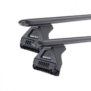 Rhino Rack JA2111 Vortex RL110 Black 2 Bar Roof Rack for FORD Falcon 5dr Wagon with Factory Fitted Track (2002 to 2008)