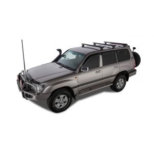 Rhino Rack JA9480 Heavy Duty RCH Black 3 Bar Roof Rack suits Toyota Land Cruiser 5dr 100 Series with Bare Roof (1998 to 2007) - Factory Point Mount