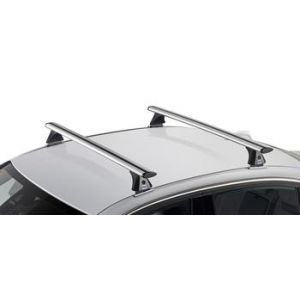 CRUZ Airo X Silver 2 Bar Roof Rack for BMW 3 Series E92 3dr Coupe with Bare Roof (2006 to 2013) - Factory Point Mount