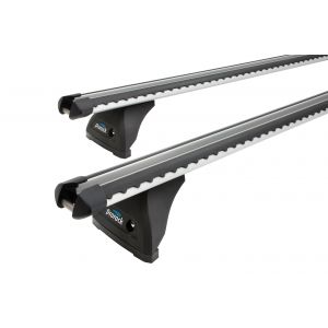Small image of Prorack HD Through Bar Silver 2 Bar Roof Rack for NISSAN Navara D40 Double Cab 4dr Ute with Bare Roof (2005 to 2015)