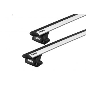 Thule WingBar Evo Silver 2 Bar Roof Rack for Volvo V60 5dr Wagon with Flush Roof Rail (2010 to 2018) - Flush Rail Mount