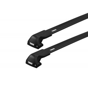 Thule 7206 WingBar Edge Black 2 Bar Roof Rack for Subaru Outback 5th Gen 5dr Wagon with Raised Roof Rail (2014 to 2020) - Flush Rail Mount