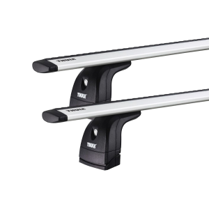 Thule 751 WingBar Evo Silver 2 Bar Roof Rack for Land Rover Range Rover Series 2 5dr SUV with Bare Roof (1995 to 2002) - Factory Point Mount
