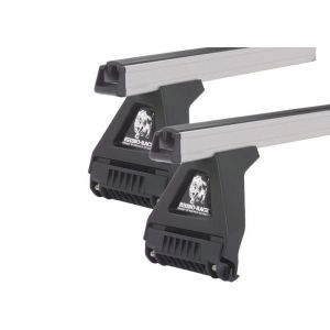 Rhino Rack JA0942 Heavy Duty RL150 Silver 2 Bar Roof Rack for FORD F150 4dr Ute with Rain Gutter (1986 to 1990)