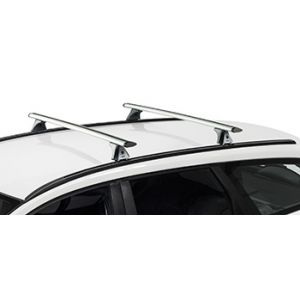 CRUZ Airo X Silver 2 Bar Roof Rack for Citroen Xsara Break 5dr Wagon with Factory Fitted Track (1998 to 2006) - Track Mount