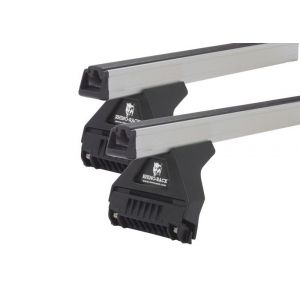 Rhino Rack JA0990 Heavy Duty RL110 Silver 2 Bar Roof Rack for FORD Transit 2dr SWB Low Roof with Rain Gutter (2000 to 2013)