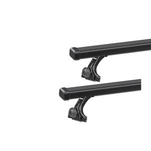 Thule 9520 SquareBar Evo Black 2 Bar Roof Rack for Mitsubishi Pajero NH-NL 5dr SUV with Rain Gutter (1991 to 2000) - Gutter Mount