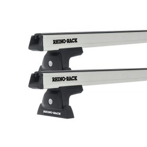 Rhino Rack JA7944 Heavy Duty RLT600 Ditch Mount Silver 2 Bar Roof Rack for DODGE RAM 4dr Ute with Bare Roof (2010 onwards)