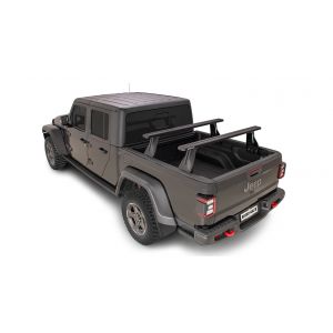 Rhino Rack Reconn-Deck 2 Bar Ute Tub System for Jeep Gladiator JT with Trail Rails installed 4dr Ute 2020 On
