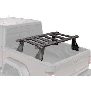 Rhino Rack Reconn-Deck 2 Bar Ute Tub System with 6 NS Bars for Jeep Gladiator JT with Trail Rails installed 4dr Ute 2020 On