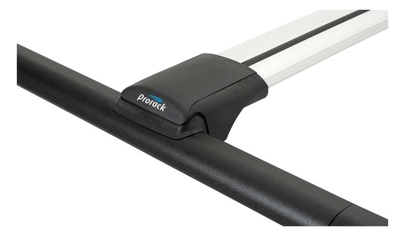 Prorack Aero Rail Bar Silver 2 Bar Roof Rack for Ford Ranger PX-PX2-PX3 Wildtrak 4dr Ute with Raised Roof Rail (2011 to 2022) - Raised Rail Mount