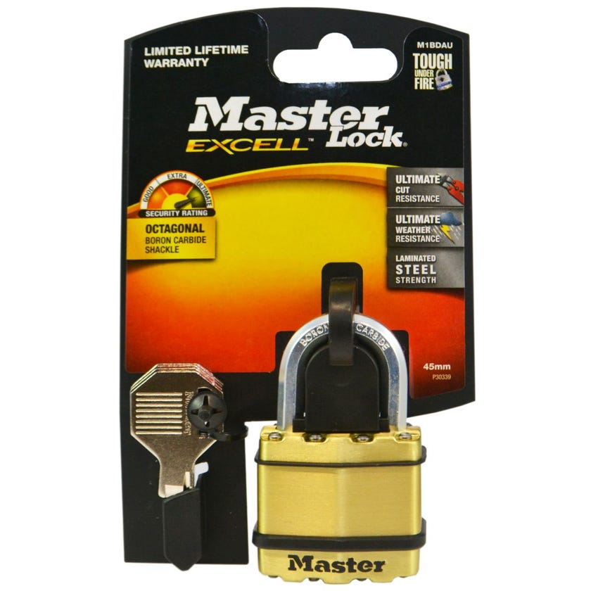 Master Lock Padlock Excell Lam 45mm Wide - M1BDAU