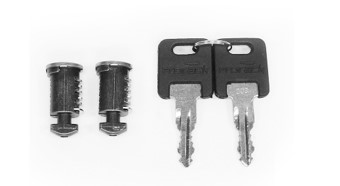 Whispbar Lockset Short 2 Barrels 2 Keys (fits ski holders) YSP014